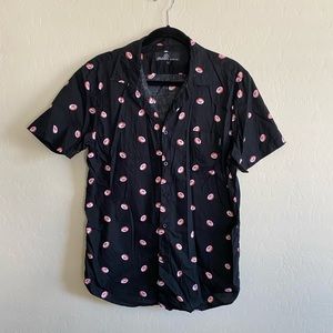 🎁 (4 for $25) Men’s Donut Print Button Up